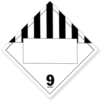 Class 9 Misc Dangerous Goods Placard