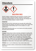 Chloroform Warning Medium GHS Chemical Label