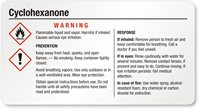 Cyclohexanone Warning GHS Chemical Label, Small 