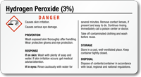 Hydrogen Peroxide 3% Chemical GHS Label, 2in. x 3.75in.