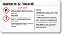 Isopropanol Danger Small GHS Chemical Label