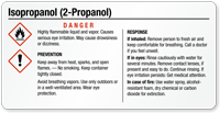 Isopropanol Danger GHS Chemical Label   Small 