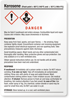 Kerosene Danger   Medium GHS Chemical Label