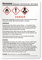 Kerosene Danger Medium GHS Chemical Label