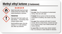Methyl Ethyl Ketone Danger GHS Chemical Label