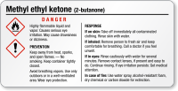 Methyl Ethyl Ketone Danger Tiny GHS Chemical Label