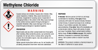 Methylene Chloride Tiny GHS Chemical Label