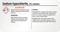 Sodium Hypochlorite Small GHS Chemical Label