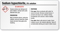 Sodium Hypochlorite GHS Chemical Small Label