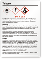 Toluene Danger Medium GHS Chemical Label