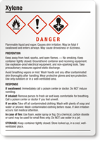 Xylene Danger Medium GHS Chemical Label