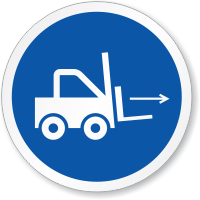 Forklift Point ISO Mandatory Sign