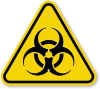 ISO Biohazard Symbol Warning Sign