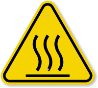 ISO Burn Hazard Hot Surface Symbol Warning Sign