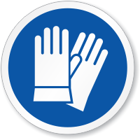 Safety Gloves Required ISO Sign
