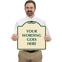 Custom SignatureSign Burgundy (18 in.) Parking Sign