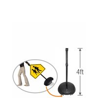 Tip n' Roll Portable Sign Base and Pole  4ft. Tall