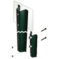 Complete Breakaway System  8' U Channel Post