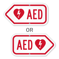 AED Automated External Defibrillator Sign