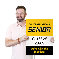 Custom Vertical Graduation Yard Sign With School Details