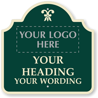 Custom Palladio Sign, Add Motif, Logo, Heading, Wording
