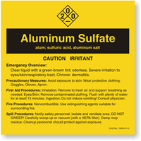 Aluminum Sulfate ANSI Chemical Label