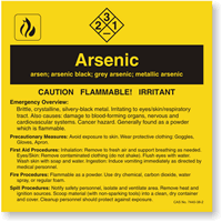 Arsenic ANSI Chemical Label