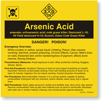 Arsenic Acid ANSI Chemical Label
