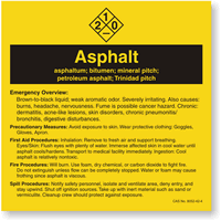 Asphalt ANSI Chemical Label