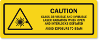 Class 3B Visible, Invisible Laser Radiation Label