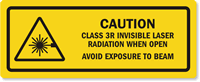 Class 3R Laser Radiation Avoid Exposure Beam Label