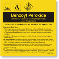 Benzoyl Peroxide ANSI Chemical Label