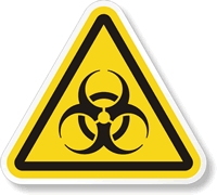 ISO W009   Biological Hazard Symbol Label