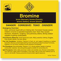 Bromine ANSI Chemical Label