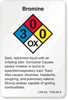 Bromine NFPA Chemical Label