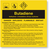 Butadiene ANSI Chemical Label