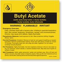 Butyl Acetate ANSI Chemical Label