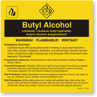 Butyl Alcohol ANSI Chemical Label