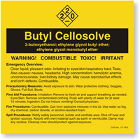 Butyl Cellosolve ANSI Chemical Label