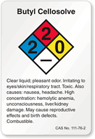 Butyl Cellosolve NFPA Chemical Label