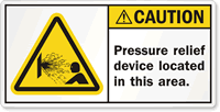 Pressure Relief Device Located In This Area Label
