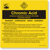 Chromic Acid ANSI Chemical Label