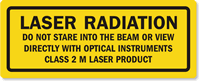 Class 2M Laser Safety Label