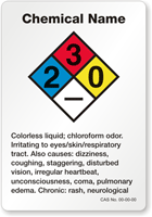 Personalized NFPA Chemical Label