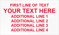 Rectangular Custom Template  Text
