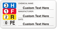 Custom Right To Know HMIG Label