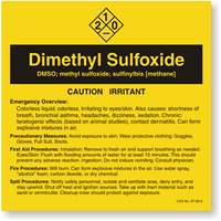 Dimethyl Sulfoxide ANSI Chemical Label