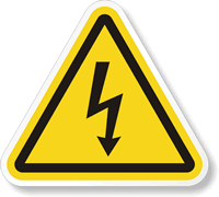 ISO W012 Electrical Shock Electrocution Label