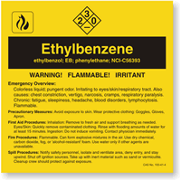 Ethylbenzene ANSI Chemical Label