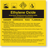 Ethylene Oxide ANSI Chemical Label